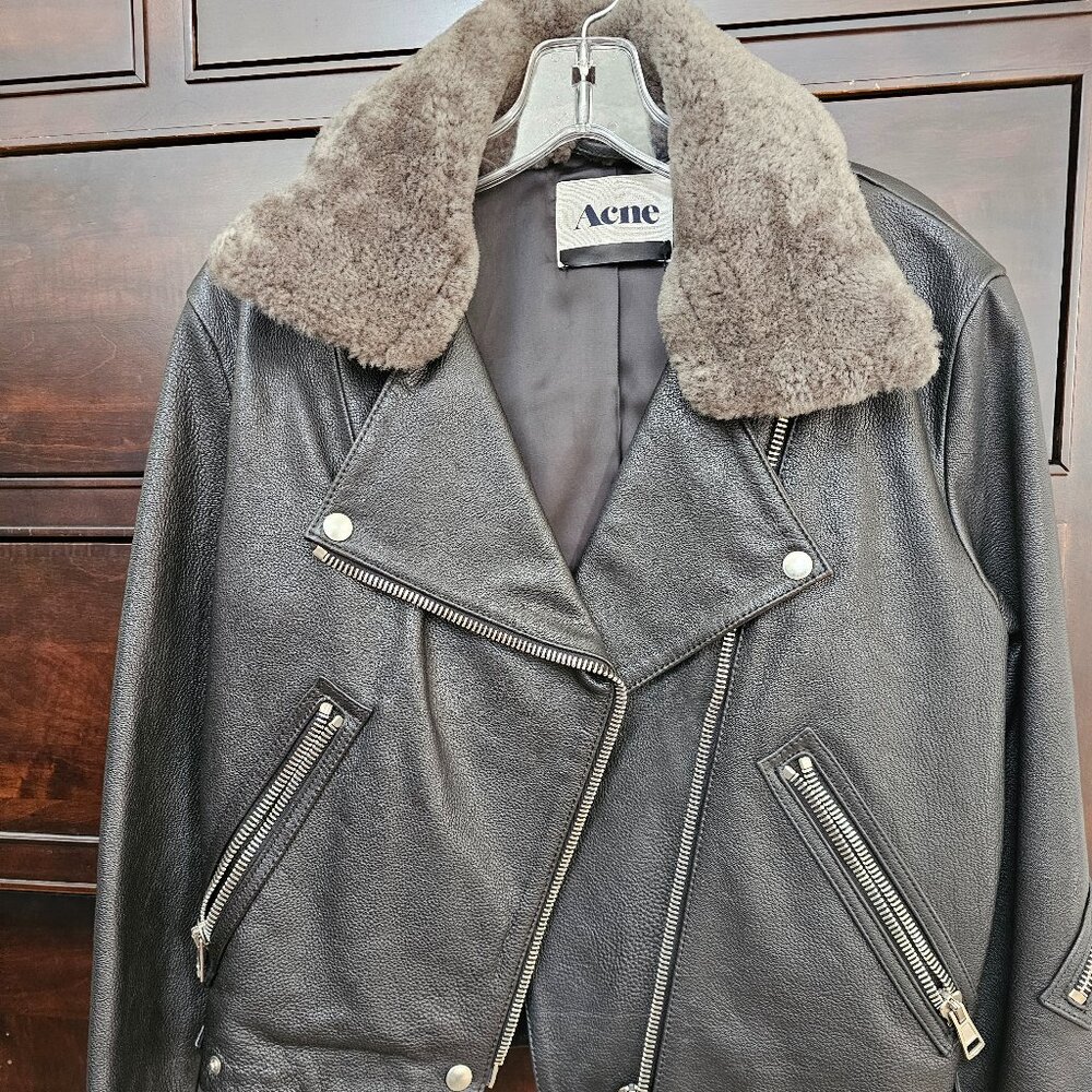 Acne Studios Leather Moto Jacket